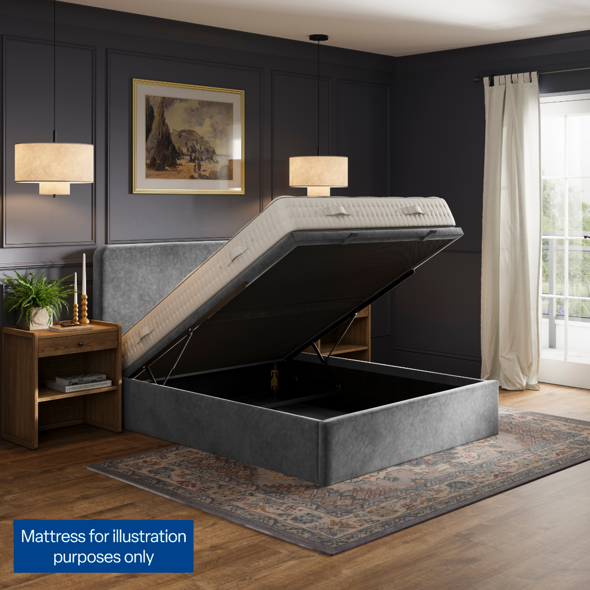 La Rochelle Boarded Ottoman Bed Frame