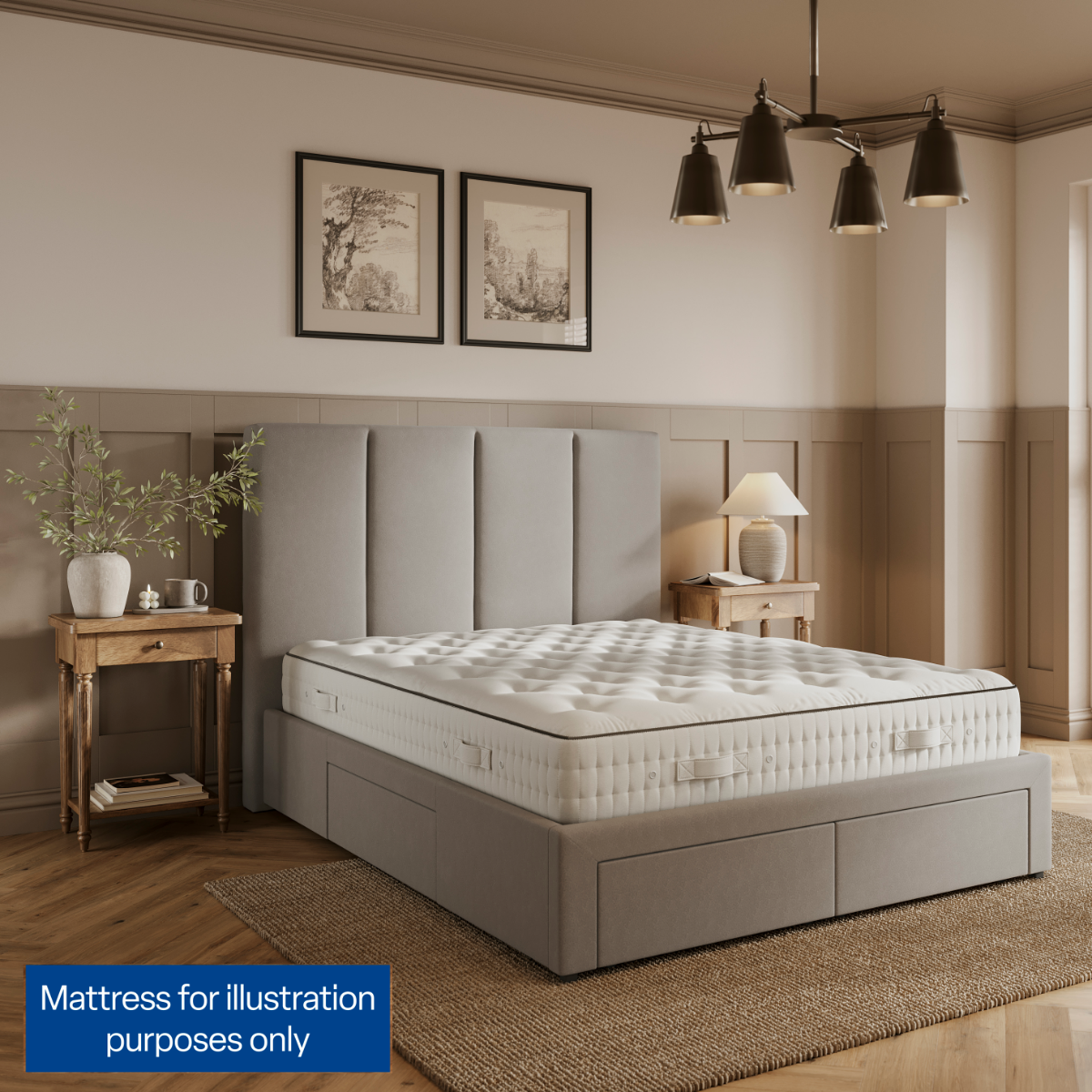 Lourdes 4 Drawer Bed Frame