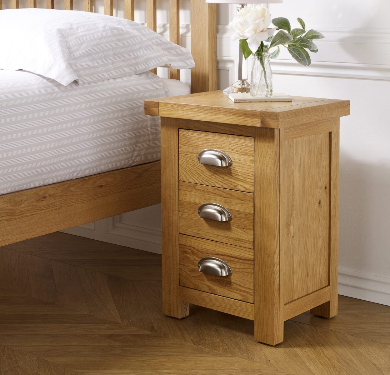 Andorra Small 3 Drawer Bedside