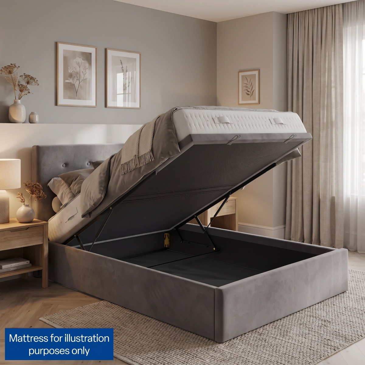 Avignon Boarded Ottoman Bed Frame