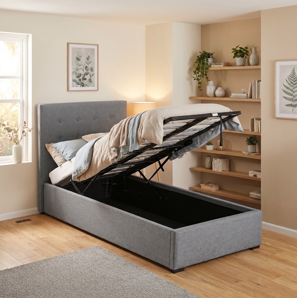 Bridgetown Ottoman Fabric Bed Frame