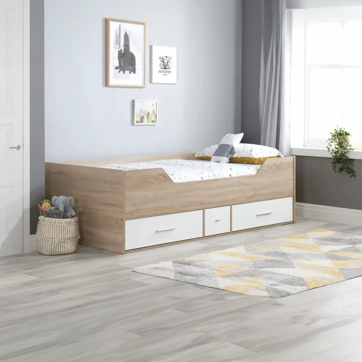 Colwick Cabin Bed White Oak Effect
