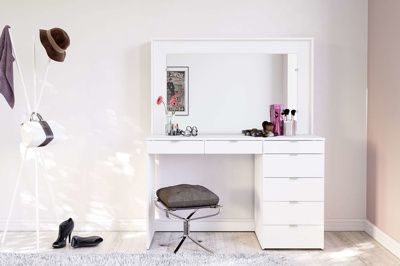 Cleo 7 Drawer Dressing table and Mirror