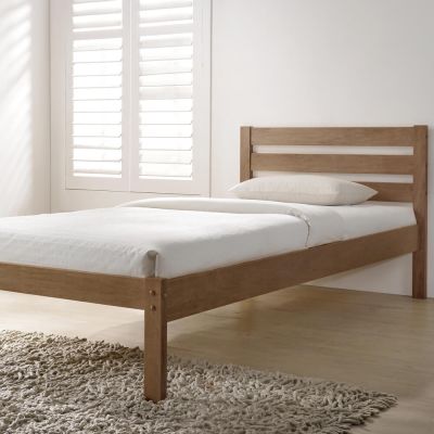 Roma Wooden Bed Frame (White Wash)