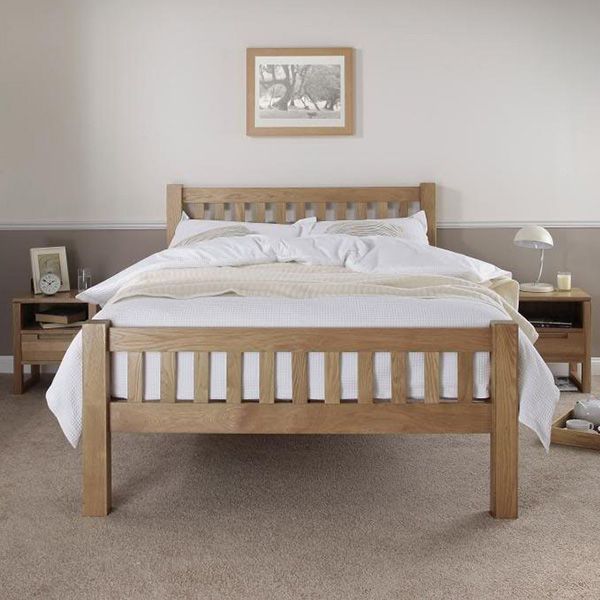 United Carpets And Beds, American Oak Bed Frame