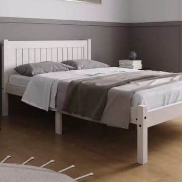 Roma Wooden Bed Frame (White Wash)