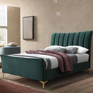 Sidmouth Fabric Bed Frame Grey Velvet