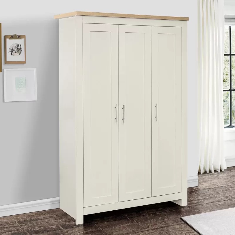 Haringley Cream & Oak 3 Door Wardrobe