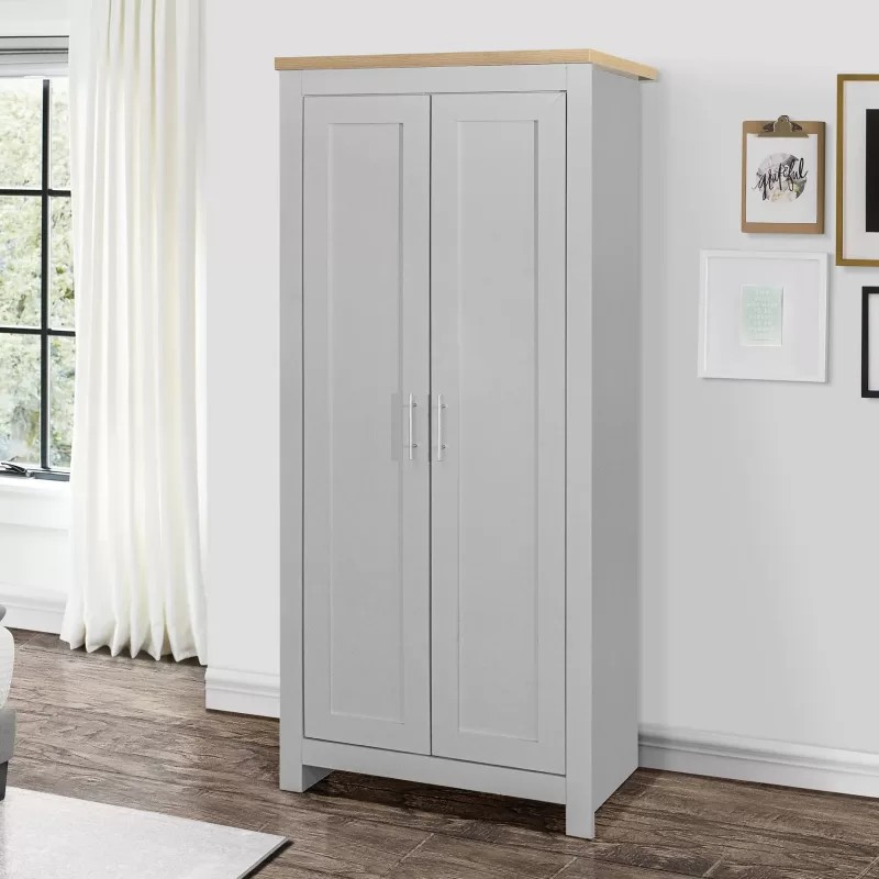 Haringley Grey & Oak 2 Door Wardrobe