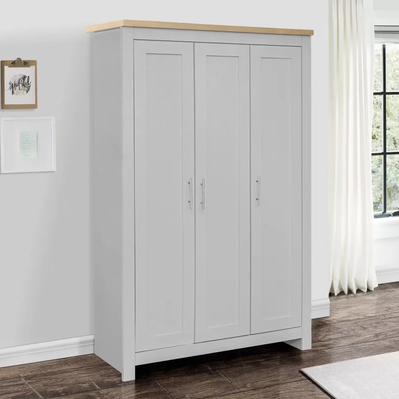 Haringley Grey & Oak 3 Door Wardrobe