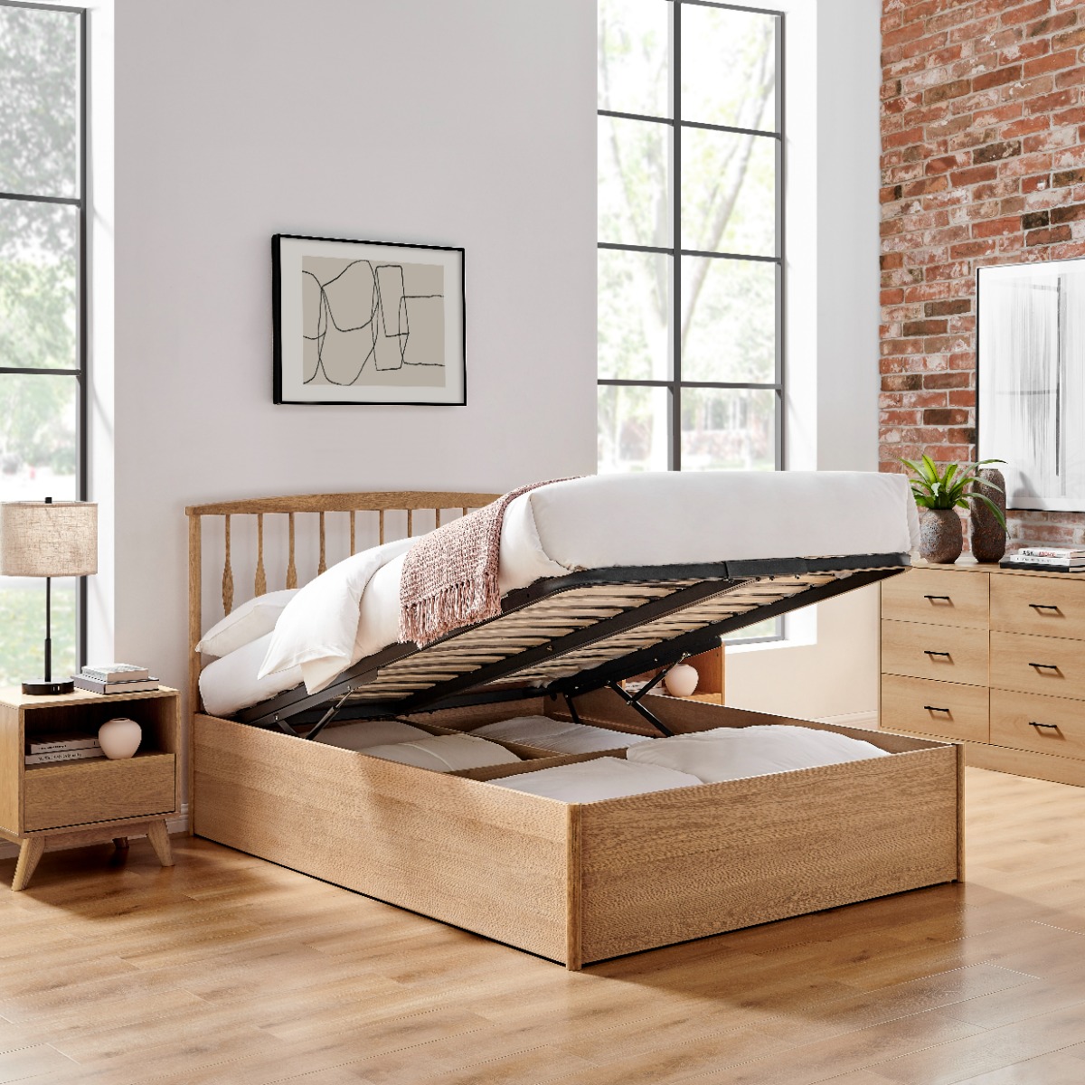 Newton Ottoman Wooden Bed Frame