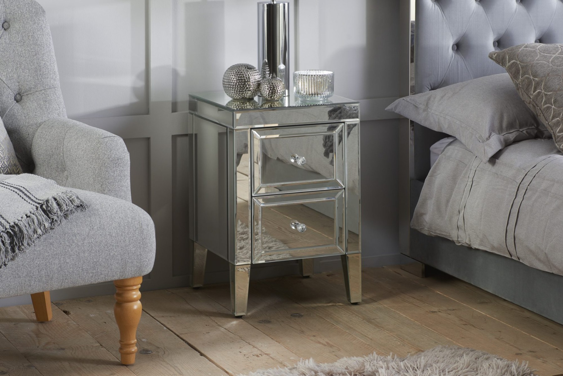 Marbella 2 Drawer Bedside