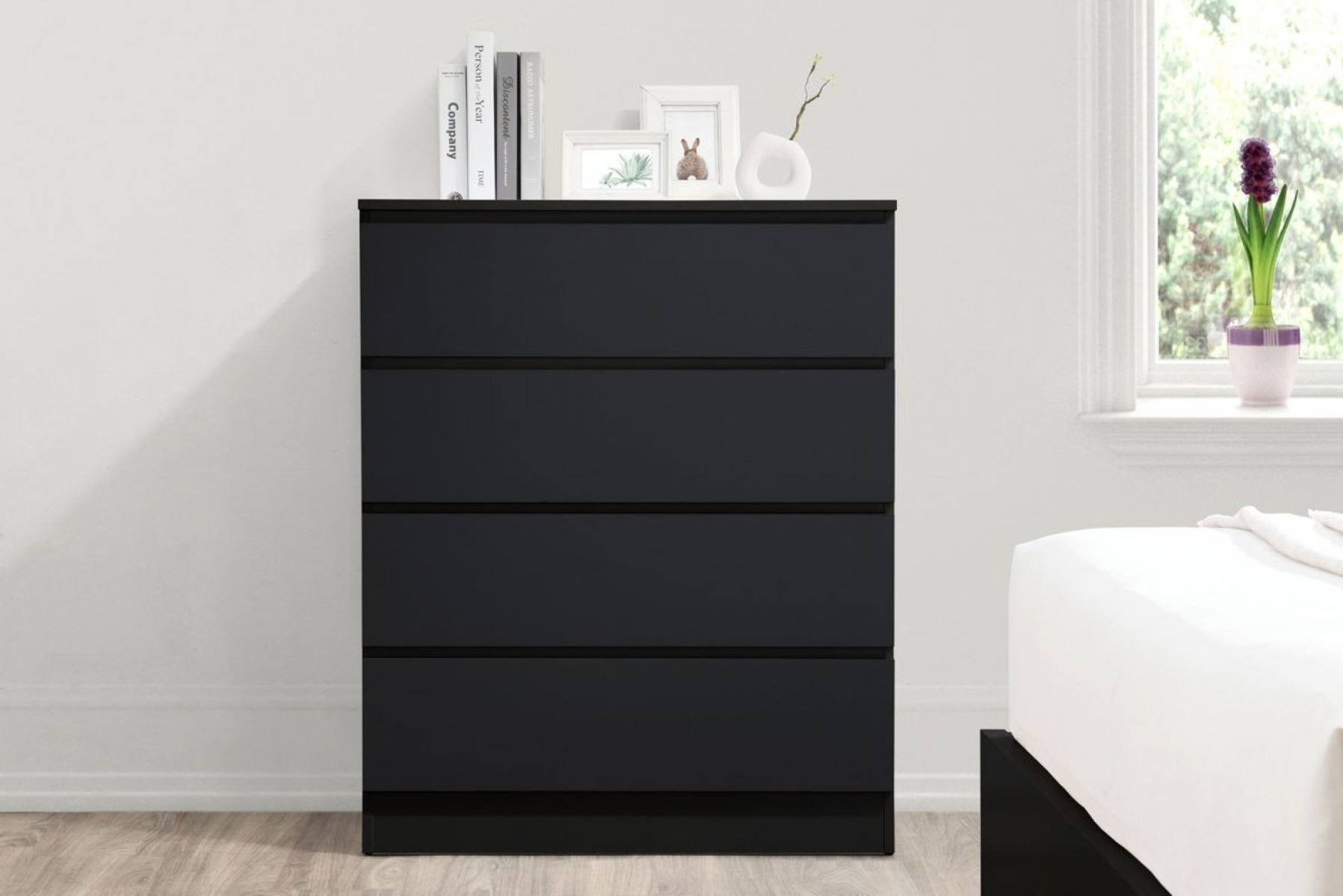 Norway 4 Drawer Chest Black