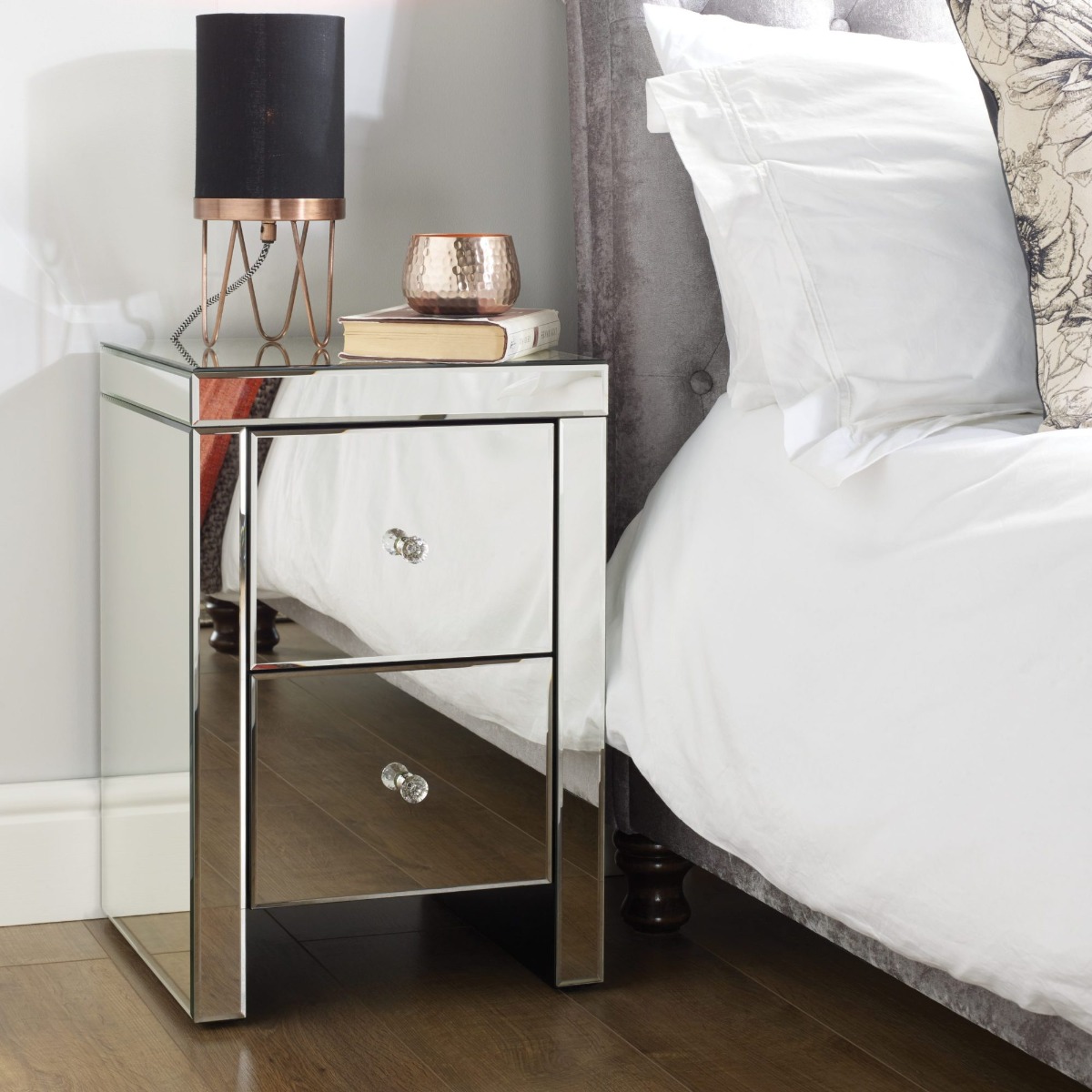 San Diego 2 Drawer Bedside