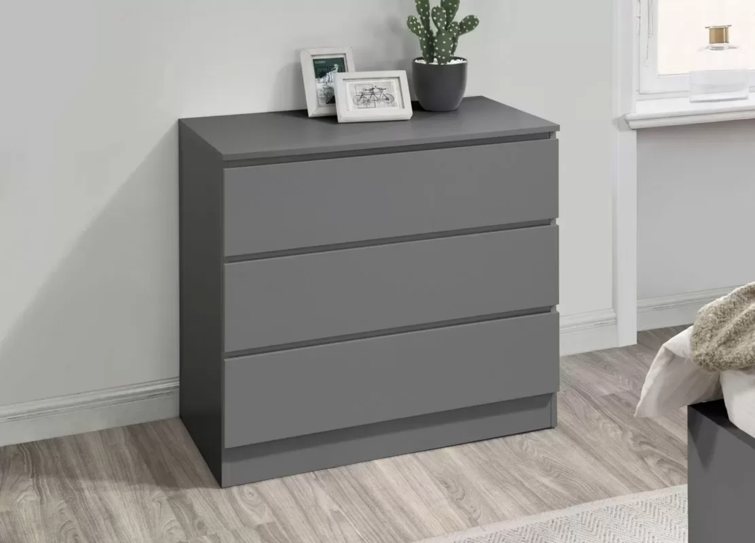 Norway 3 Drawer Chest Grey